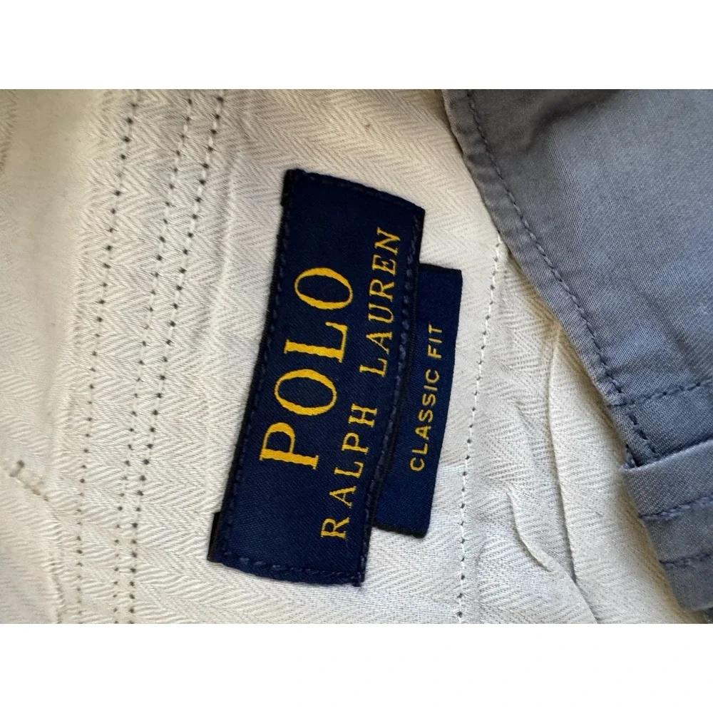 Polo Ralph Lauren Utility‎ Canvas Cargo Shorts Mens 40 Drill Blue Classic Fit